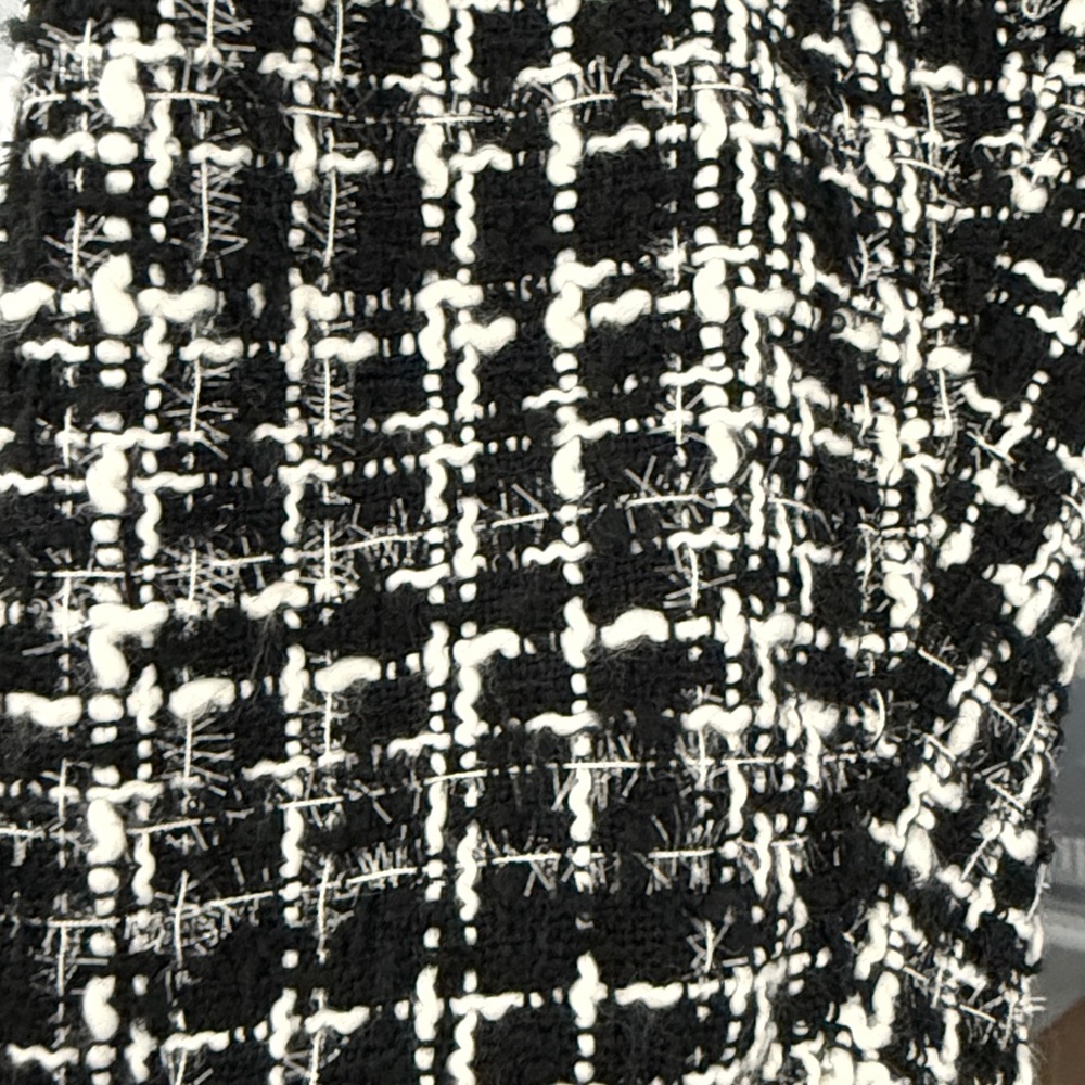 NWT A New Day Black and White Tweed Moto Jacket - Picture 11 of 11